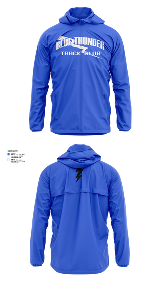 Windbreaker, Blue Thunder, Track & Field, Teamtime, Team time, sublimation, custom sports apparel, team uniforms, spirit wear, spiritwear, sports uniforms, custom shirts, team store, custom team store, fundraiser sports, apparel fundraiser