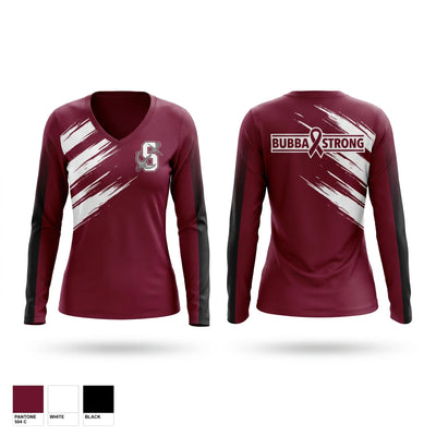 Mariners Women's Long Sleeve V-neck Shirt - 1