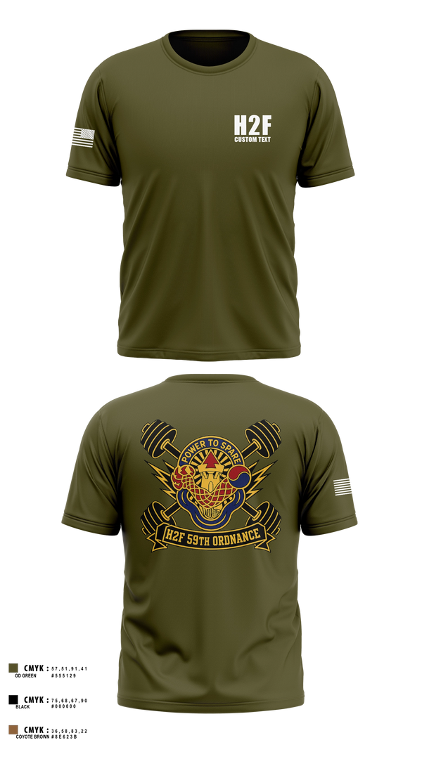 Old School Cotton Shirt, 59th ORD BDE, Army, Teamtime, Team time, sublimation, custom sports apparel, team uniforms, spirit wear, spiritwear, sports uniforms, custom shirts, team store, custom team store, fundraiser sports, apparel fundraiser