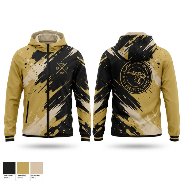 Windbreaker, Buda Johnson Jaguars Wrestling, Wrestling, Teamtime, Team time, sublimation, custom sports apparel, team uniforms, spirit wear, spiritwear, sports uniforms, custom shirts, team store, custom team store, fundraiser sports, apparel fundraiser