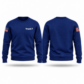 Crew Neck Sweatshirt, Truck 7, Fire Department, Teamtime, Team time, sublimation, custom sports apparel, team uniforms, spirit wear, spiritwear, sports uniforms, custom shirts, team store, custom team store, fundraiser sports, apparel fundraiser