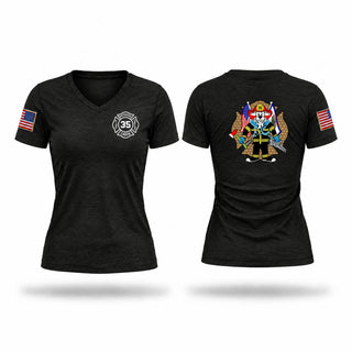 Womens Short Sleeve Vneck Shirt, Patterson Creek Fire Company, Fire Department, Teamtime, Team time, sublimation, custom sports apparel, team uniforms, spirit wear, spiritwear, sports uniforms, custom shirts, team store, custom team store, fundraiser sports, apparel fundraiser