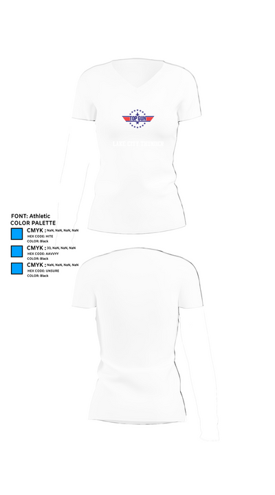 Lake City Thunder 75330803 Women's Short Sleeve V-neck Shirt - 18