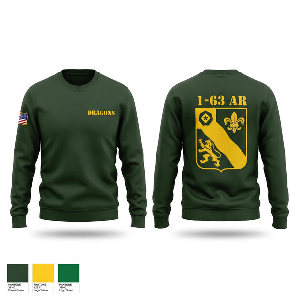 Crew Neck Sweatshirt, 1-63 AR, 2 ABCT, 1 ID, Army, Teamtime, Team time, sublimation, custom sports apparel, team uniforms, spirit wear, spiritwear, sports uniforms, custom shirts, team store, custom team store, fundraiser sports, apparel fundraiser