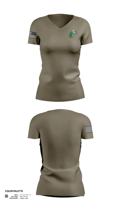490th CBRN BN 55524924 Women's Short Sleeve V-neck Shirt - 22