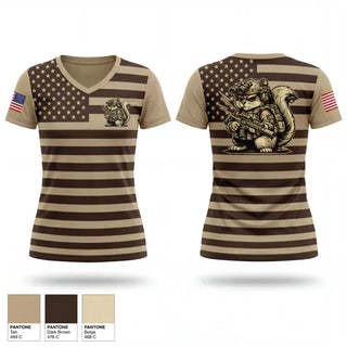Womens Short Sleeve Vneck Shirt, ONE2025, Army, Teamtime, Team time, sublimation, custom sports apparel, team uniforms, spirit wear, spiritwear, sports uniforms, custom shirts, team store, custom team store, fundraiser sports, apparel fundraiser