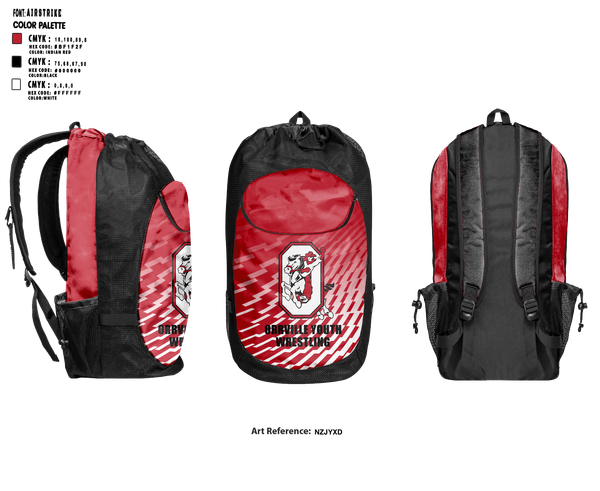 Gear Bag, Orrville youth, Wrestling, Teamtime, Team time, sublimation, custom sports apparel, team uniforms, spirit wear, spiritwear, sports uniforms, custom shirts, team store, custom team store, fundraiser sports, apparel fundraiser