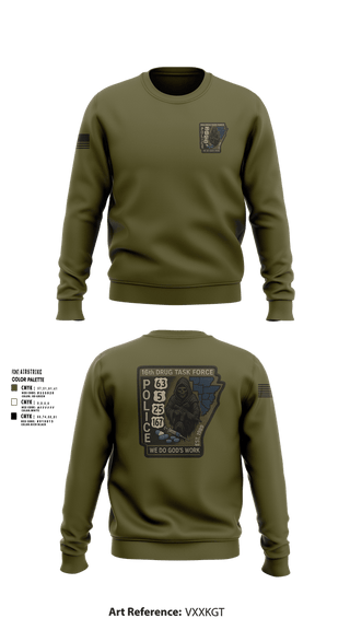 Crew Neck Sweatshirt, 16th Drug Task Force, Police, Teamtime, Team time, sublimation, custom sports apparel, team uniforms, spirit wear, spiritwear, sports uniforms, custom shirts, team store, custom team store, fundraiser sports, apparel fundraiser