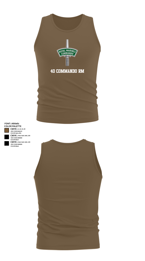 Tank Top, 40 commando RM, Marines, Teamtime, Team time, sublimation, custom sports apparel, team uniforms, spirit wear, spiritwear, sports uniforms, custom shirts, team store, custom team store, fundraiser sports, apparel fundraiser