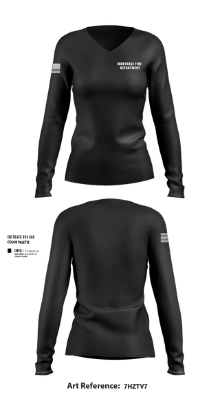 Womens Long Sleeve Vneck Shirt, MONTROSE FIRE DEPARTMENT, Fire Department, Teamtime, Team time, sublimation, custom sports apparel, team uniforms, spirit wear, spiritwear, sports uniforms, custom shirts, team store, custom team store, fundraiser sports, apparel fundraiser