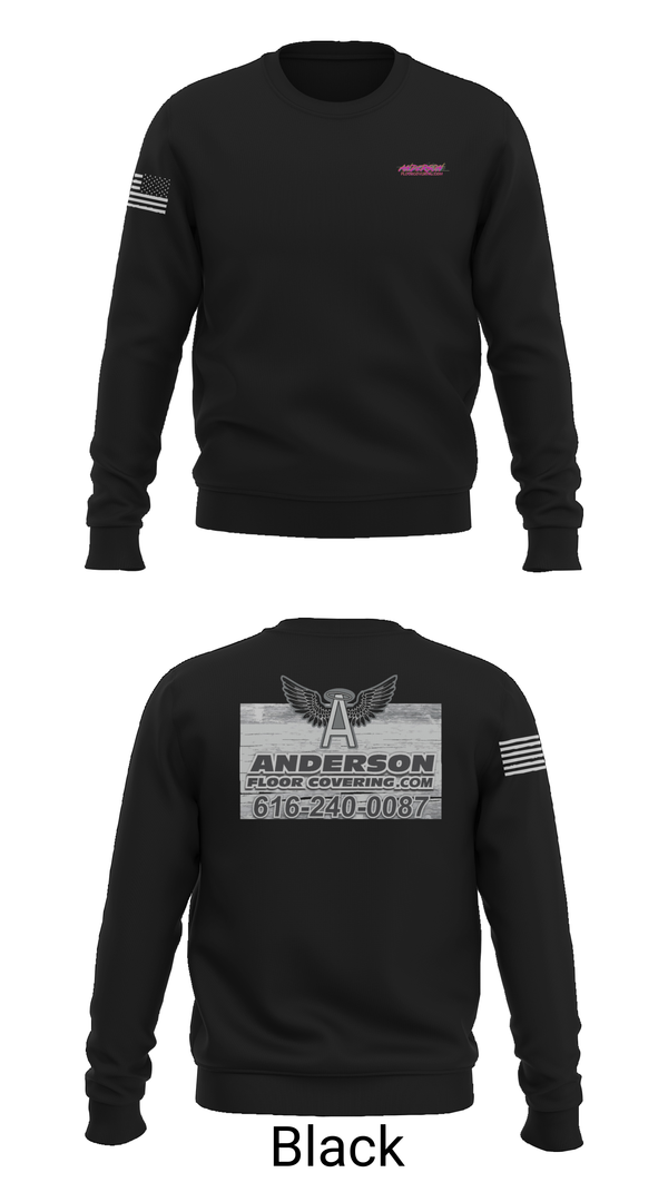 Crew Neck Sweatshirt, Anderson Floor Covering, , Teamtime, Team time, sublimation, custom sports apparel, team uniforms, spirit wear, spiritwear, sports uniforms, custom shirts, team store, custom team store, fundraiser sports, apparel fundraiser