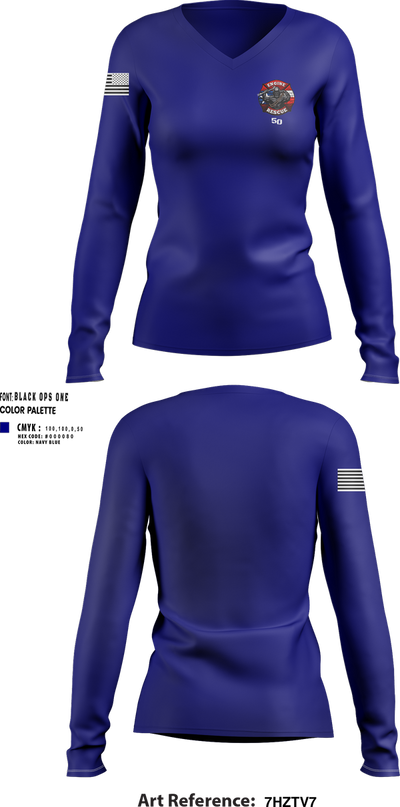 Goon 50 41476166 Women's Long Sleeve V-neck Shirt - 100