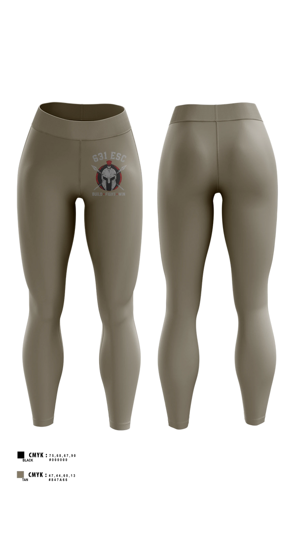 Womens Leggings, 631st ESC, Army, Teamtime, Team time, sublimation, custom sports apparel, team uniforms, spirit wear, spiritwear, sports uniforms, custom shirts, team store, custom team store, fundraiser sports, apparel fundraiser