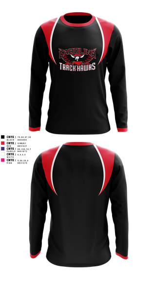 Long Sleeve Performance Shirt, Carolina Track Hawks, Track & Field, Teamtime, Team time, sublimation, custom sports apparel, team uniforms, spirit wear, spiritwear, sports uniforms, custom shirts, team store, custom team store, fundraiser sports, apparel fundraiser