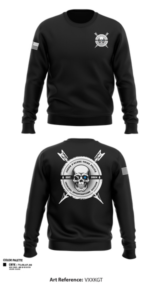Crew Neck Sweatshirt, CIDCID, Police, Teamtime, Team time, sublimation, custom sports apparel, team uniforms, spirit wear, spiritwear, sports uniforms, custom shirts, team store, custom team store, fundraiser sports, apparel fundraiser