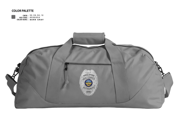 Duffle Bag, Adult Parole Authority, Police, Teamtime, Team time, sublimation, custom sports apparel, team uniforms, spirit wear, spiritwear, sports uniforms, custom shirts, team store, custom team store, fundraiser sports, apparel fundraiser