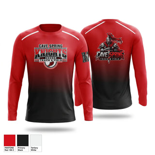 Long Sleeve Performance Shirt, Cave Spring, Track & Field, Teamtime, Team time, sublimation, custom sports apparel, team uniforms, spirit wear, spiritwear, sports uniforms, custom shirts, team store, custom team store, fundraiser sports, apparel fundraiser