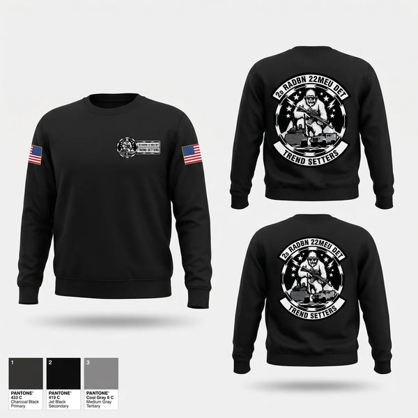Crew Neck Sweatshirt, 2nd Radio Battalion, Marines, Teamtime, Team time, sublimation, custom sports apparel, team uniforms, spirit wear, spiritwear, sports uniforms, custom shirts, team store, custom team store, fundraiser sports, apparel fundraiser