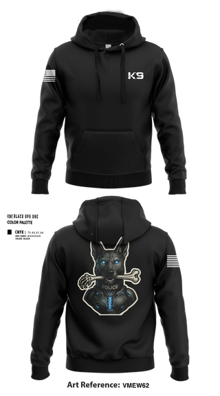 Hoodie, Willoughby K9, Police, Teamtime, Team time, sublimation, custom sports apparel, team uniforms, spirit wear, spiritwear, sports uniforms, custom shirts, team store, custom team store, fundraiser sports, apparel fundraiser