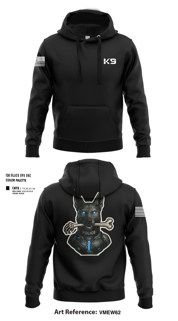 Hoodie, Willoughby K9, Police, Teamtime, Team time, sublimation, custom sports apparel, team uniforms, spirit wear, spiritwear, sports uniforms, custom shirts, team store, custom team store, fundraiser sports, apparel fundraiser