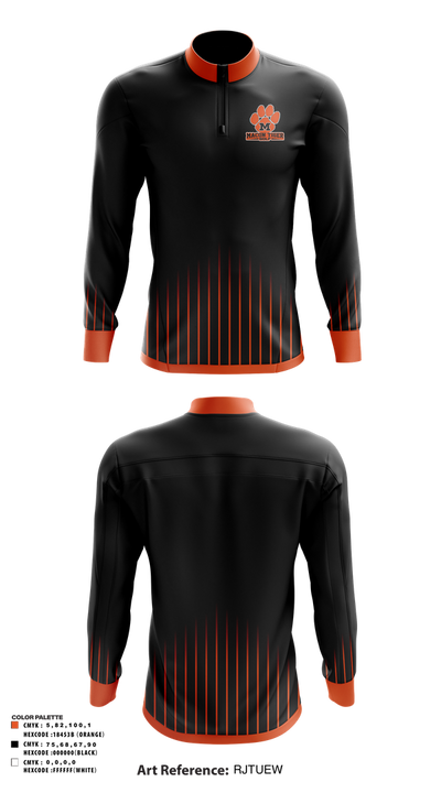 Macon Tiger Golf 16670206 Quarter Zip Jacket - 2