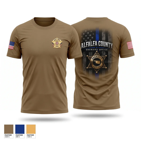 Short Sleeve Performance Shirt, Alfalfa county sheriffs office, Police, Teamtime, Team time, sublimation, custom sports apparel, team uniforms, spirit wear, spiritwear, sports uniforms, custom shirts, team store, custom team store, fundraiser sports, apparel fundraiser