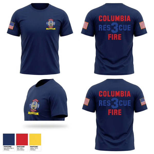 Short Sleeve Performance Shirt, Columbia Fire Department RESCUE3, Fire Department, Teamtime, Team time, sublimation, custom sports apparel, team uniforms, spirit wear, spiritwear, sports uniforms, custom shirts, team store, custom team store, fundraiser sports, apparel fundraiser
