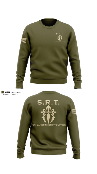 Crew Neck Sweatshirt, St. James Parish Sheriff's Office SRT, Police, Teamtime, Team time, sublimation, custom sports apparel, team uniforms, spirit wear, spiritwear, sports uniforms, custom shirts, team store, custom team store, fundraiser sports, apparel fundraiser