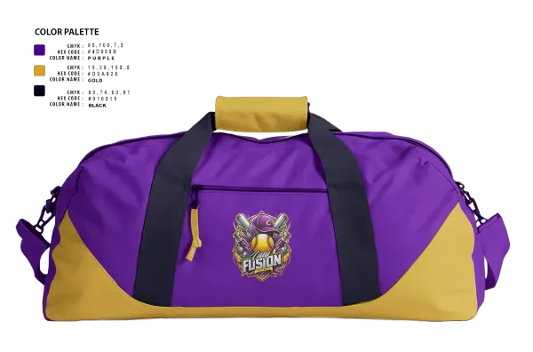 Duffle Bag, Lady Fusion, Softball, Teamtime, Team time, sublimation, custom sports apparel, team uniforms, spirit wear, spiritwear, sports uniforms, custom shirts, team store, custom team store, fundraiser sports, apparel fundraiser