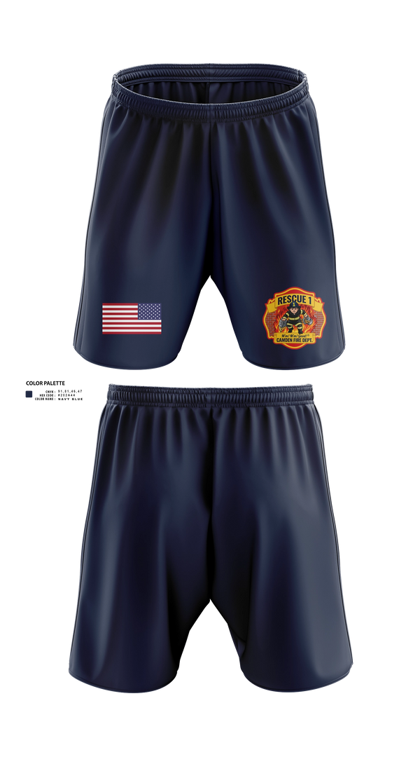 Athletic Shorts With Pockets, Camden city fire department, rescue 1, Fire Department, Teamtime, Team time, sublimation, custom sports apparel, team uniforms, spirit wear, spiritwear, sports uniforms, custom shirts, team store, custom team store, fundraiser sports, apparel fundraiser