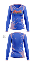 Manzanita Softball 24227643 Women's Long Sleeve V-neck Shirt - 11