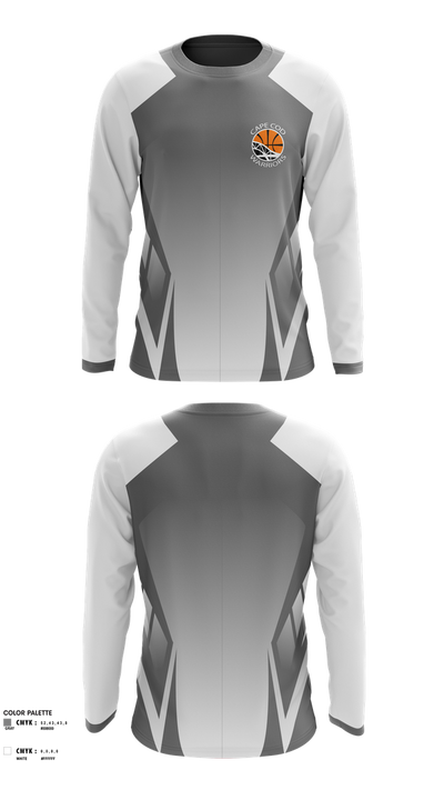 Cape Cod Warriors Basketball Long Sleeve Performance Shirt 1