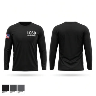 Long Sleeve Performance Shirt, LCSO GANG UNIT, Police, Teamtime, Team time, sublimation, custom sports apparel, team uniforms, spirit wear, spiritwear, sports uniforms, custom shirts, team store, custom team store, fundraiser sports, apparel fundraiser