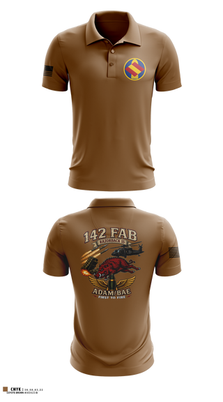 Short Sleeve Performance Polo, 142nd, Army, Teamtime, Team time, sublimation, custom sports apparel, team uniforms, spirit wear, spiritwear, sports uniforms, custom shirts, team store, custom team store, fundraiser sports, apparel fundraiser