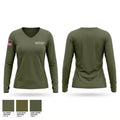1st infantry division fort Riley Kansas Women's Long Sleeve V-neck Shirt - 1