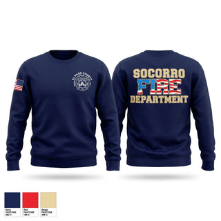 Crew Neck Sweatshirt, Socorro Fire Department, Fire Department, Teamtime, Team time, sublimation, custom sports apparel, team uniforms, spirit wear, spiritwear, sports uniforms, custom shirts, team store, custom team store, fundraiser sports, apparel fundraiser