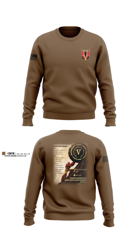 Crew Neck Sweatshirt, D/2-43, Army, Teamtime, Team time, sublimation, custom sports apparel, team uniforms, spirit wear, spiritwear, sports uniforms, custom shirts, team store, custom team store, fundraiser sports, apparel fundraiser