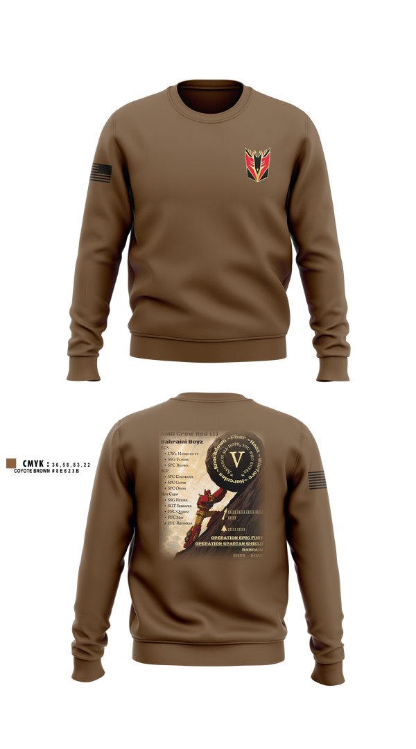 Crew Neck Sweatshirt, D/2-43, Army, Teamtime, Team time, sublimation, custom sports apparel, team uniforms, spirit wear, spiritwear, sports uniforms, custom shirts, team store, custom team store, fundraiser sports, apparel fundraiser