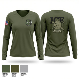 Womens Long Sleeve Vneck Shirt, Fugitive operations, Police, Teamtime, Team time, sublimation, custom sports apparel, team uniforms, spirit wear, spiritwear, sports uniforms, custom shirts, team store, custom team store, fundraiser sports, apparel fundraiser