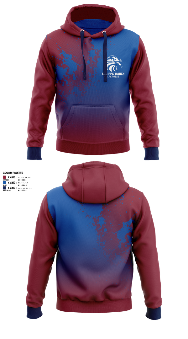 Hoodie, Scripps Ranch Lacrosse, Men's Lacrosse, Teamtime, Team time, sublimation, custom sports apparel, team uniforms, spirit wear, spiritwear, sports uniforms, custom shirts, team store, custom team store, fundraiser sports, apparel fundraiser