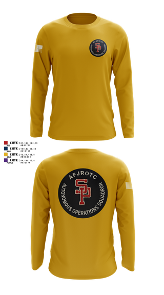 Long Sleeve Performance Shirt, AFJROTC MS-081 DRONE TEAM, , Teamtime, Team time, sublimation, custom sports apparel, team uniforms, spirit wear, spiritwear, sports uniforms, custom shirts, team store, custom team store, fundraiser sports, apparel fundraiser