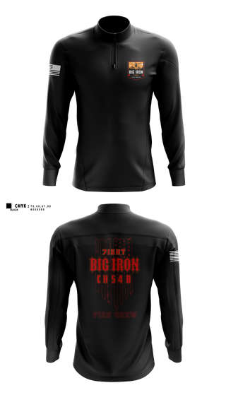 Quarter Zip Jacket, Big Iron, Fire Department, Teamtime, Team time, sublimation, custom sports apparel, team uniforms, spirit wear, spiritwear, sports uniforms, custom shirts, team store, custom team store, fundraiser sports, apparel fundraiser