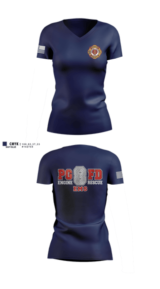 Womens Short Sleeve Vneck Shirt, Pleasant Gap Fire Company, EMS/EMT, Teamtime, Team time, sublimation, custom sports apparel, team uniforms, spirit wear, spiritwear, sports uniforms, custom shirts, team store, custom team store, fundraiser sports, apparel fundraiser