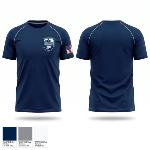 Short Sleeve Performance Shirt, Pocahontas County EMS, EMS/EMT, Teamtime, Team time, sublimation, custom sports apparel, team uniforms, spirit wear, spiritwear, sports uniforms, custom shirts, team store, custom team store, fundraiser sports, apparel fundraiser