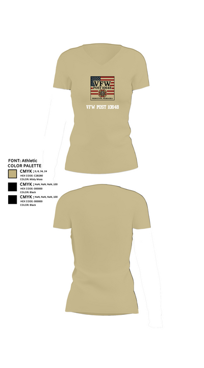 VFW Post 10648 14748257 Women's Short Sleeve V-neck Shirt - 38