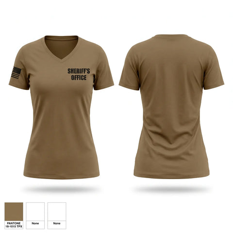 Womens Short Sleeve Vneck Shirt, Sheriffs office, Police, Teamtime, Team time, sublimation, custom sports apparel, team uniforms, spirit wear, spiritwear, sports uniforms, custom shirts, team store, custom team store, fundraiser sports, apparel fundraiser