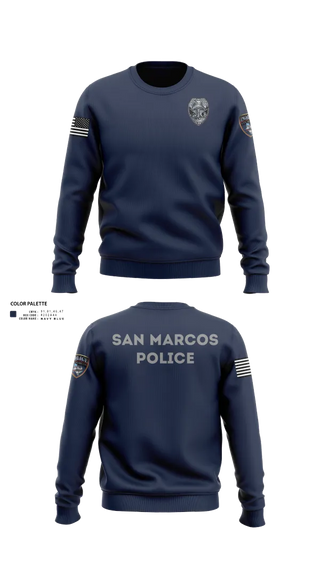 Crew Neck Sweatshirt, San marcos police - field force, Police, Teamtime, Team time, sublimation, custom sports apparel, team uniforms, spirit wear, spiritwear, sports uniforms, custom shirts, team store, custom team store, fundraiser sports, apparel fundraiser