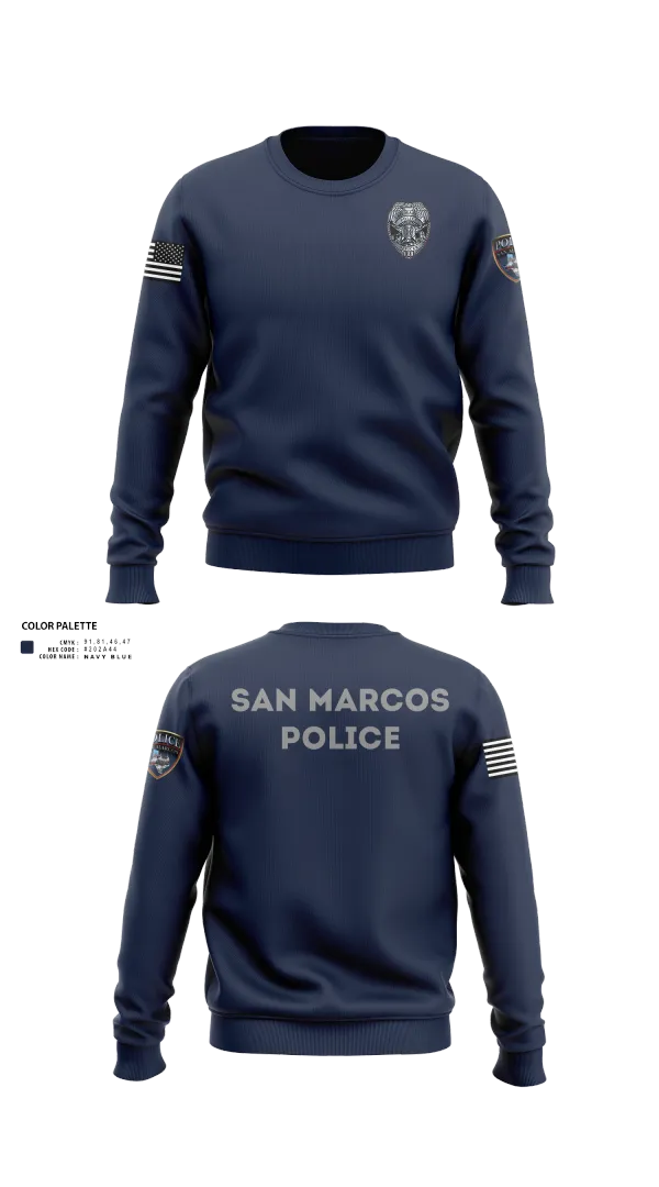 Crew Neck Sweatshirt, San marcos police - field force, Police, Teamtime, Team time, sublimation, custom sports apparel, team uniforms, spirit wear, spiritwear, sports uniforms, custom shirts, team store, custom team store, fundraiser sports, apparel fundraiser