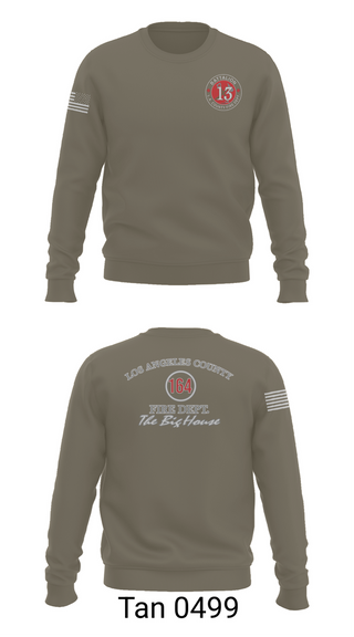 Crew Neck Sweatshirt, LA County Firehouse 164, Fire Department, Teamtime, Team time, sublimation, custom sports apparel, team uniforms, spirit wear, spiritwear, sports uniforms, custom shirts, team store, custom team store, fundraiser sports, apparel fundraiser