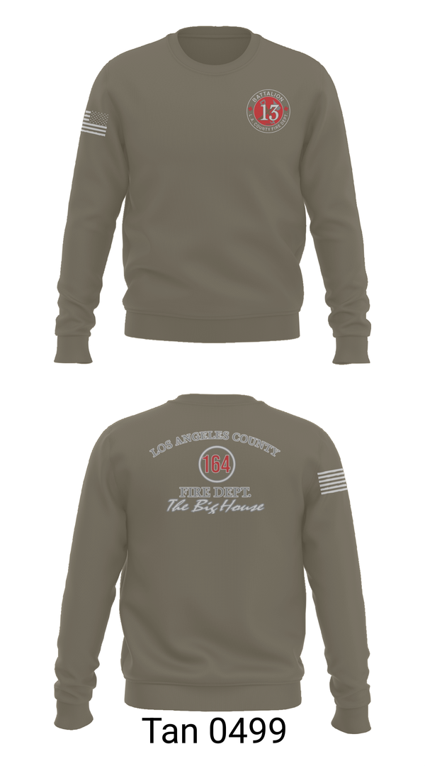 Crew Neck Sweatshirt, LA County Firehouse 164, Fire Department, Teamtime, Team time, sublimation, custom sports apparel, team uniforms, spirit wear, spiritwear, sports uniforms, custom shirts, team store, custom team store, fundraiser sports, apparel fundraiser